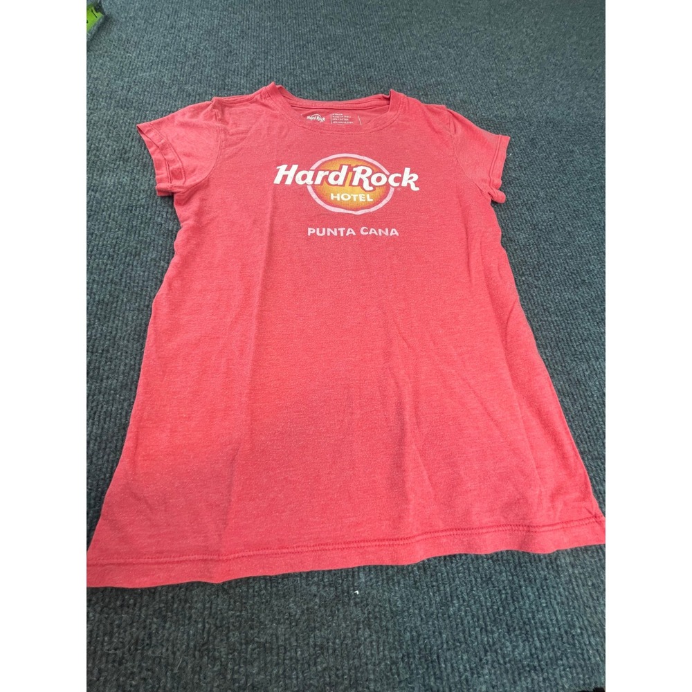 Hard Rock Hotel Punta Cana Kids Red Graphic T-Shirt Medium Souvenir Tee
